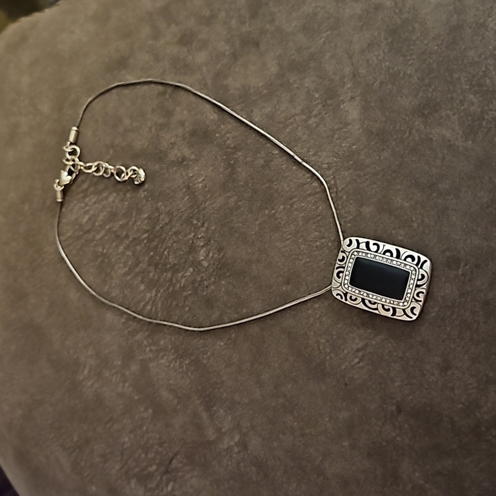 Brighton Two-Tone Rectangle Reversible Pendant Rh… - image 2